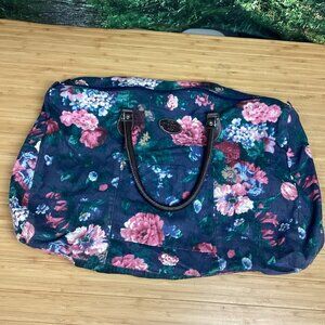 Vintage Sasson Floral 90s Duffle Tote Bag